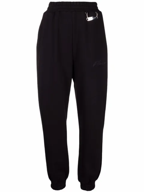 Philipp Plein signature logo-embroidered joggers Black FAACWJT1419PJO002N