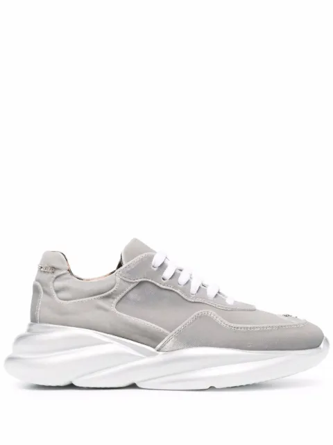 Philipp Plein Velvet Runner metallic-effect sneakers Silver FAASWSC2197PTE003N