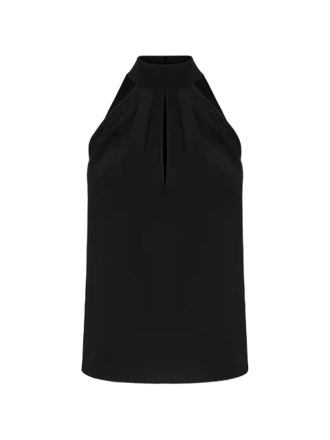 Philipp Plein high-neck chiffon top Black FAACWRP0292PTE003N