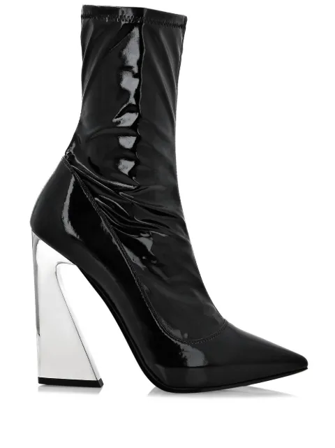 Philipp Plein Naplak pointed boots Black AAASWSE0575PLE010N