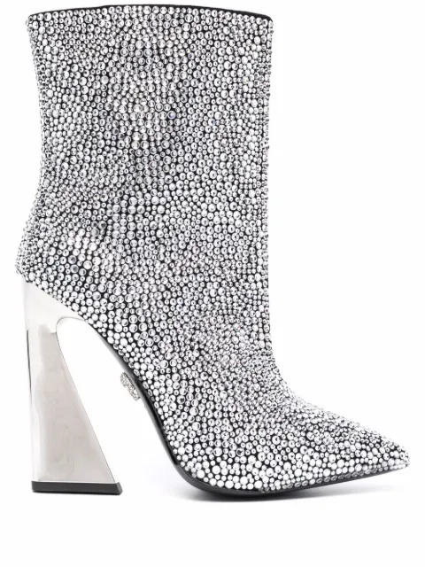 Philipp Plein crystal-embellished ankle boots Silver AAASWSE0577PLE010N
