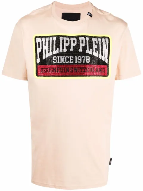 Philipp Plein logo-print cotton T-shirt Neutrals FAACMTK5283PJY002N