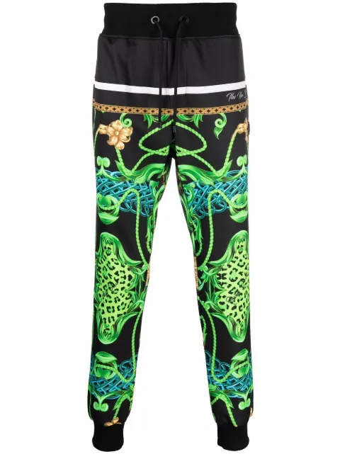 Philipp Plein new-baroque print track pants Black FAACMJT1827PJO002N