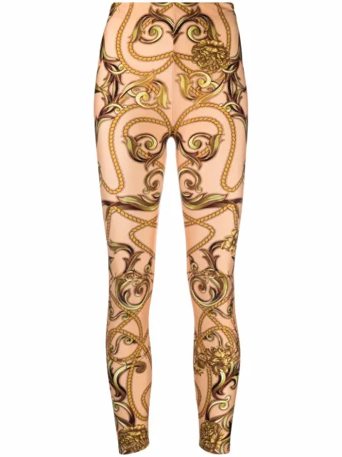 Philipp Plein New Baroque print leggings Neutrals FAACWRT0959PTE003N