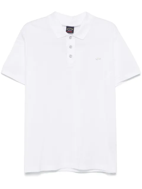 Paul & Shark logo-plaque polo shirt White 21411239