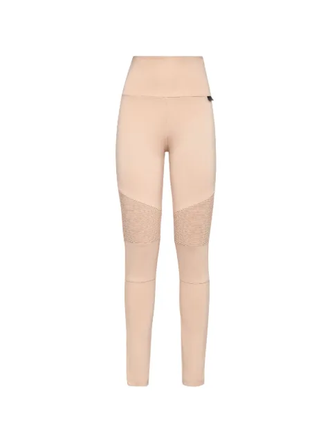 Philipp Plein ribbed-panel leggings Neutrals FAACWJT1410PJO002N