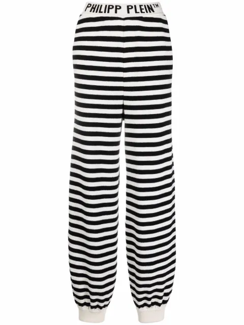 Philipp Plein striped track pants Black FAACWKT0098PKN002N