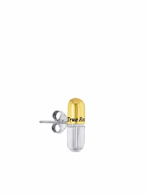 True Rocks pill stud earring Silver TWOTONEPILLSTUDEARRINGWOMEN
