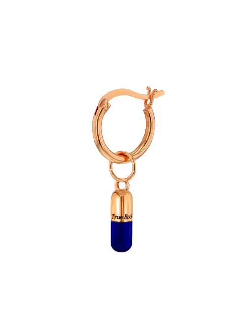 True Rocks mini pill hoop earring Pink MIDNIGHTROSEGOLDMINIPILLHOOPEARRINGWOMEN