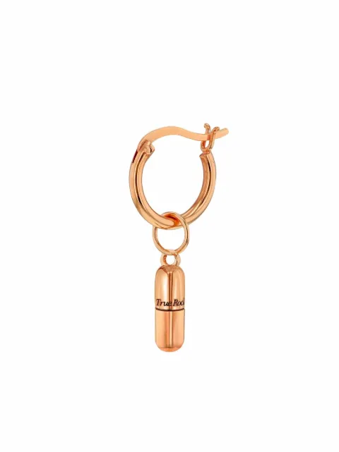 True Rocks mini pill hoop earring Pink ROSEGOLDMINIPILLHOOPEARRINGWOMEN