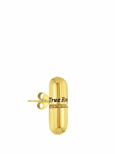 True Rocks pill stud earring Gold GOLDPILLSTUDEARRINGMEN