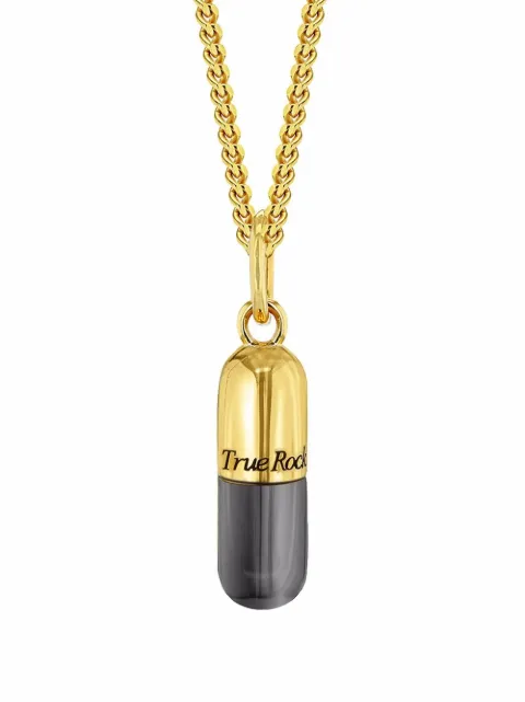 True Rocks mini pill necklace Gold GUNMETALMINIPILLNECKLACEMEN