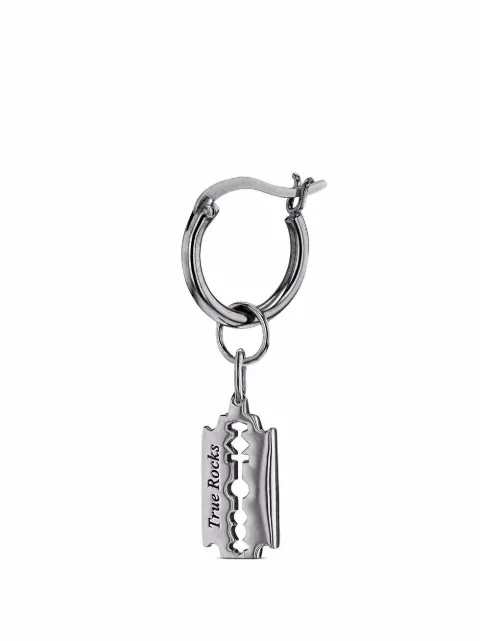 True Rocks razor hoop earring Silver GUNMETALRAZORHOOPEARRIGMEN