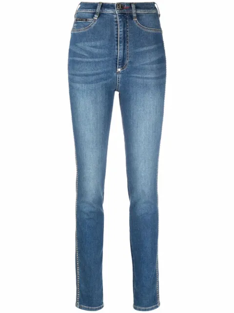 Philipp Plein super-high waisted skinny jeans Blue AAACWDT1682PDE004N