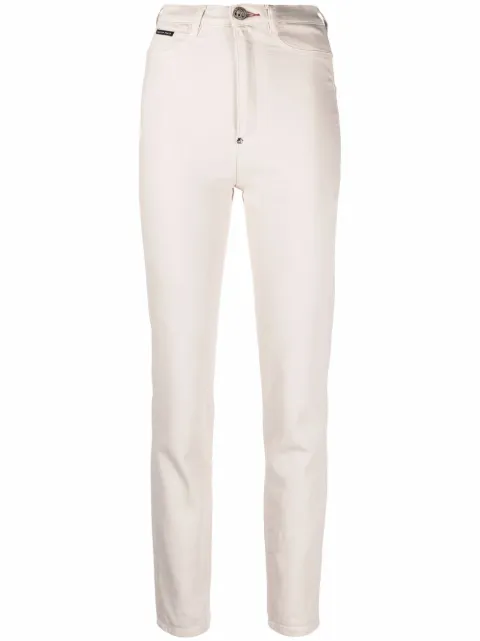 Philipp Plein Iconic high-waist skinny jeans Neutrals AAACWDT1743PDE004N