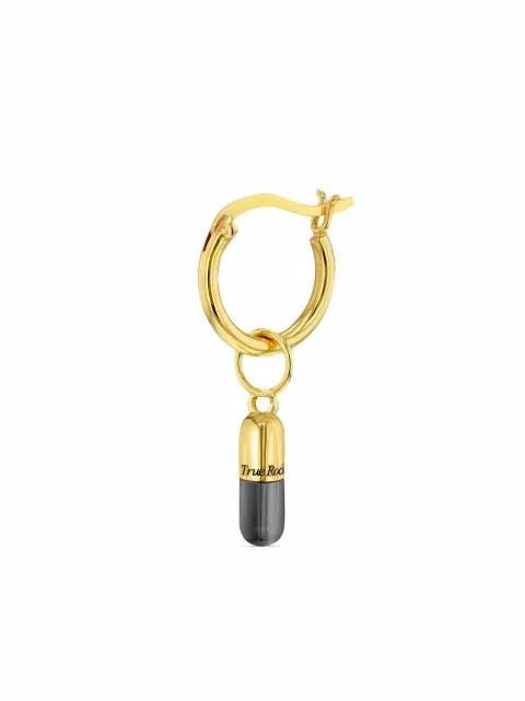 True Rocks mini pill hoop earring Gold GOLDGUNMETALMINIPILLHOOPEARRINGWOMEN