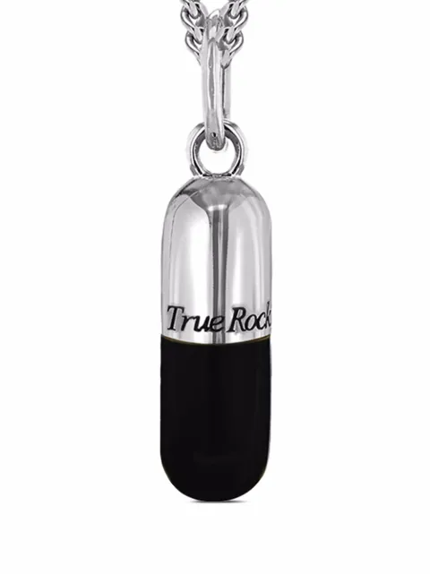 True Rocks pill pendant necklace Silver SILVERBLACKPILLNECKLACEWOMEN