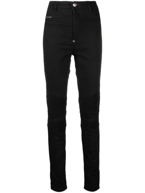 Philipp Plein high-waisted biker jeans Black AAACWDT1719PDE004N