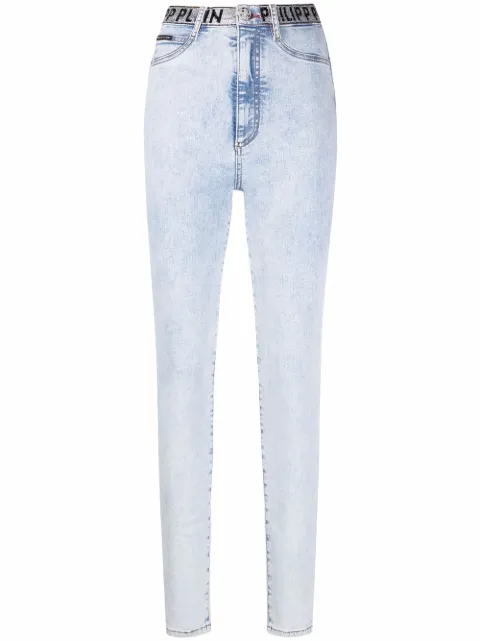 Philipp Plein high-waist denim jeggings Blue AAACWDT1728PDE004N