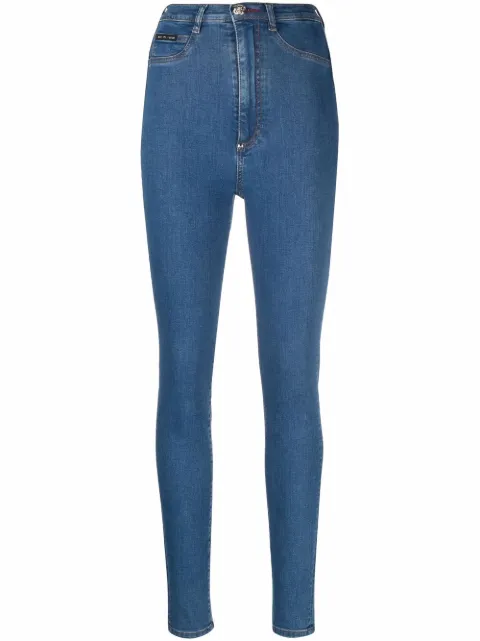 Philipp Plein high-waist jegging jeans Blue AAACWDT1743PDE004N