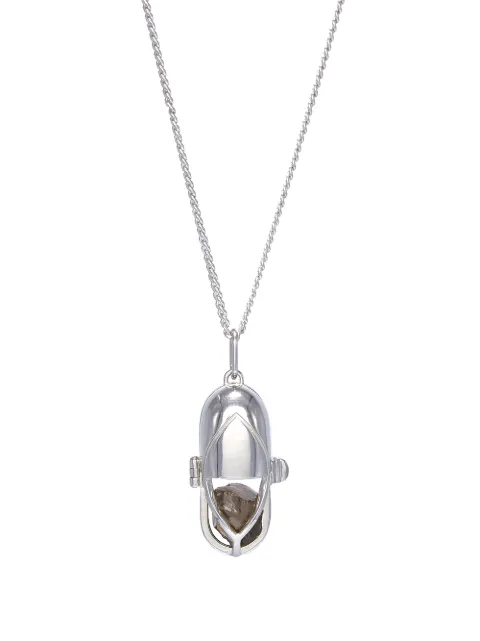 Capsule Eleven capsule crystal pendant necklace Silver PENDANTCAPSULESILVERSMOKEYQUARTZ