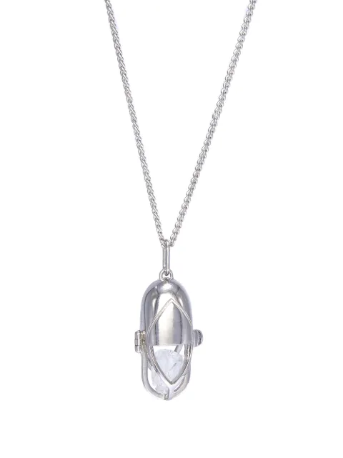 Capsule Eleven capsule crystal pendant necklace Silver CAPSULECRYSTALPENDANTSILVERCLEARQUARTZMEN
