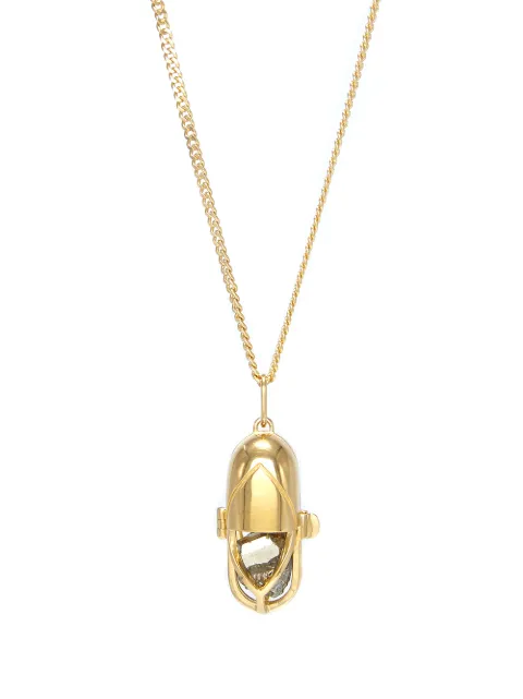 Capsule Eleven pyrite crystal capsule pendant necklace Gold CAPSULECRYSTALPENDANTGOLDPYRITEWOMEN