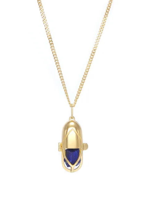 Capsule Eleven capsule crystal pendant necklace Gold CAPSULECRYSTALPENDANTGOLDBLUELAPISMEN