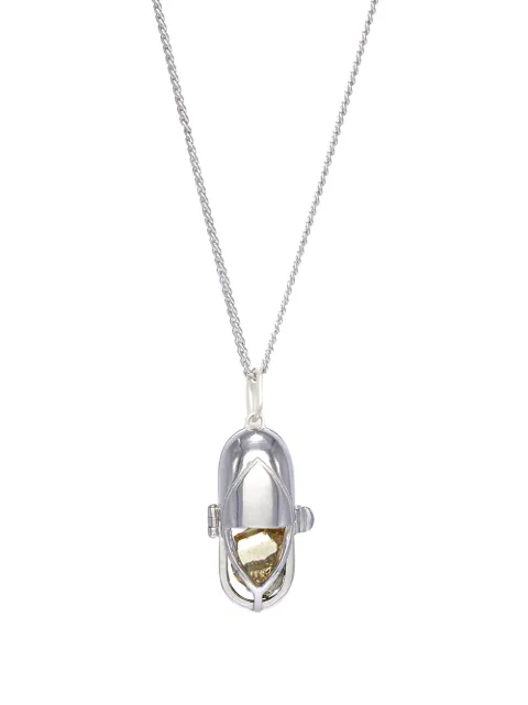 Capsule Eleven capsule crystal pendant necklace Silver CAPSULECRYSTALPENDANTSILVERPYRITEMEN