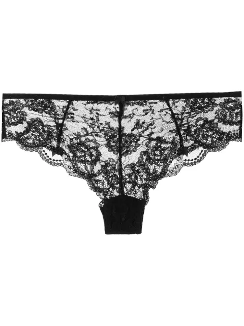 Gilda & Pearl Rita lace-patterned thong Black 1730BLACK