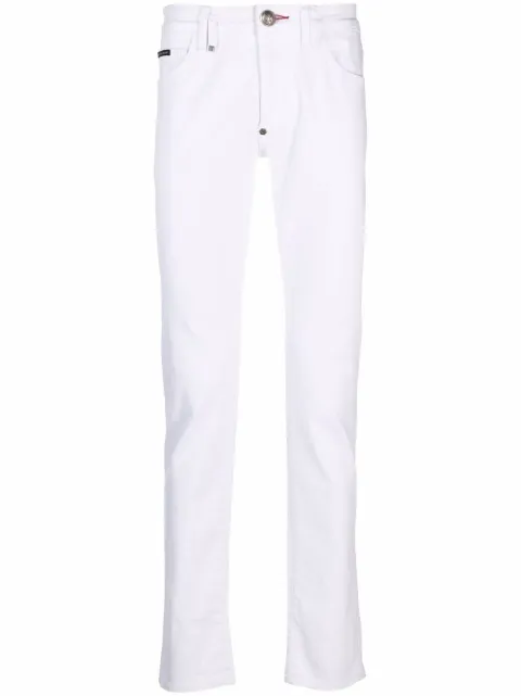 Philipp Plein super straight cut jeans White AAACMDT2579PDE004N