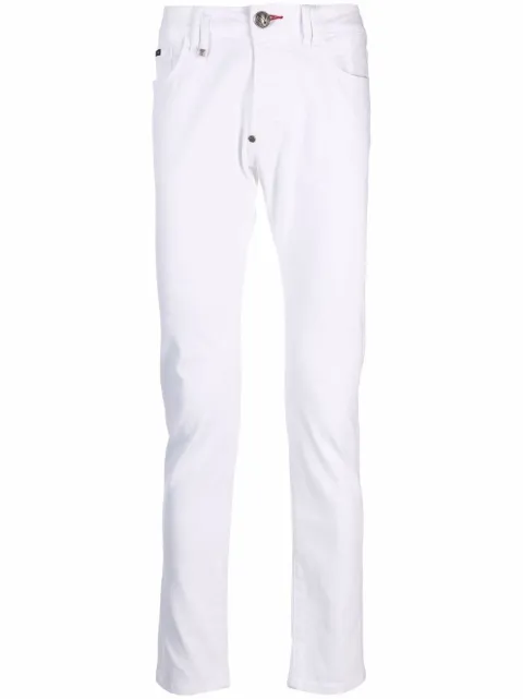 Philipp Plein logo-plaque skinny jeans White AAACMDT2580PDE004N