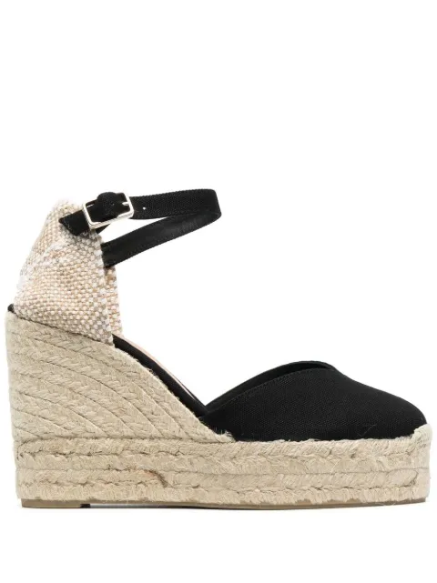 Castañer 100mm buckle-fastening platform espadrilles Black 20983
