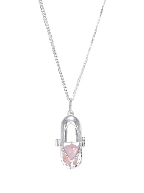 Capsule Eleven capsule crystal pendant necklace Silver CAPSULECRYSTALPENDANTSILVERROSEQUARTZWOMEN