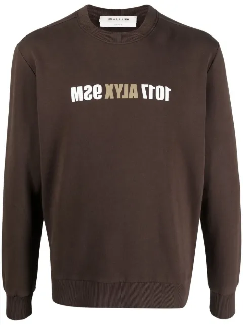 1017 ALYX 9SM logo-print sweatshirt Brown AAMSW0093FA01