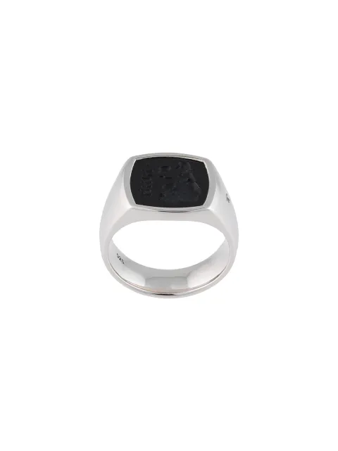 Tom Wood sterling silver Athena cushion onyx ring Silver R75WKABOM01S925ON94171