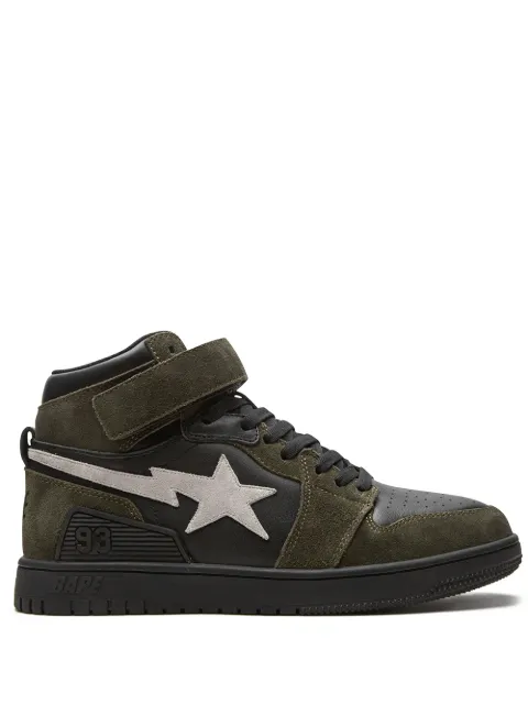 A BATHING APE® Block Sta Hi "Dark Grey" sneakers Green 0ZXSHMBASH12FBKF