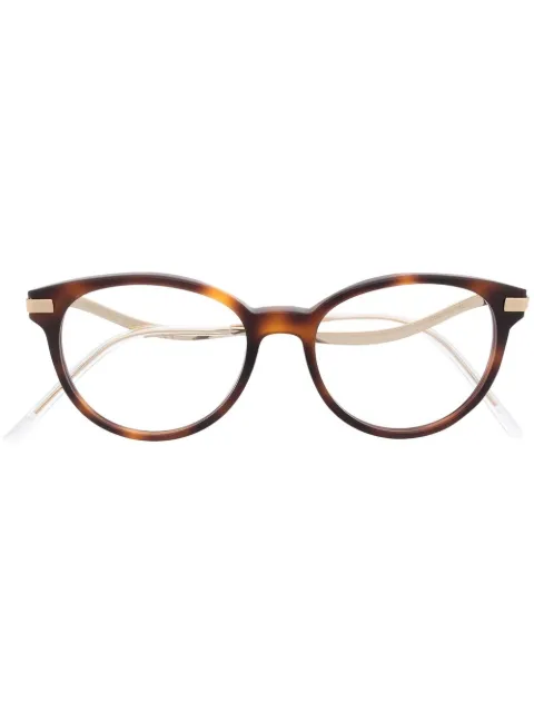 Jimmy Choo Eyewear tortoiseshell round-frame glasses Brown JC280
