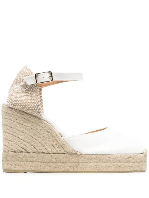 Castañer woven wedge-heel espadrilles White 020975