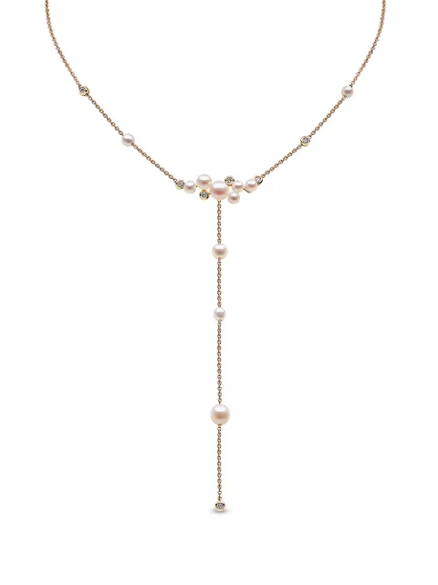 Yoko London 18kt yellow gold Trend freshwater pearl and diamond necklace Gold Q2093NLET6
