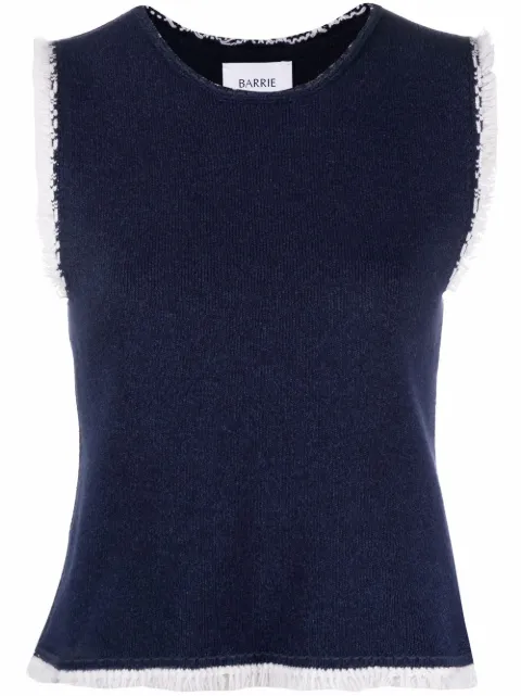 Barrie fringe-trim top Blue C85755