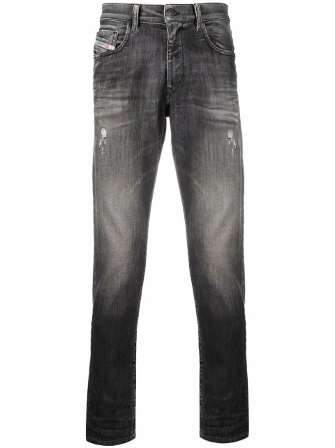 Diesel faded-effect distressed jeans Black A0101709B54
