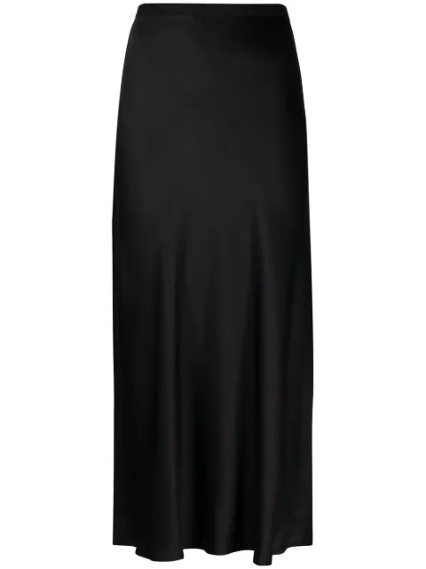 ANINE BING Bar fluted silk skirt Black A044001SI