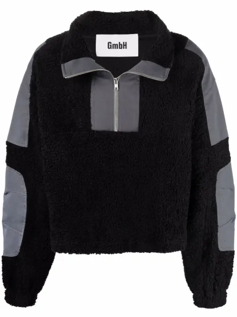 GmbH stand-up collar contrast sweatshirt Black MATHISSS21
