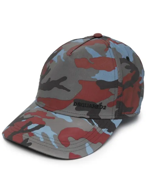 DSQUARED2 camouflage-print baseball cap Blue BCM042511703887