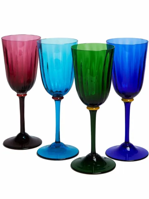 La DoubleJ Rainbow set of 4 wine glasses Purple GLA0008MUR001ASS0001