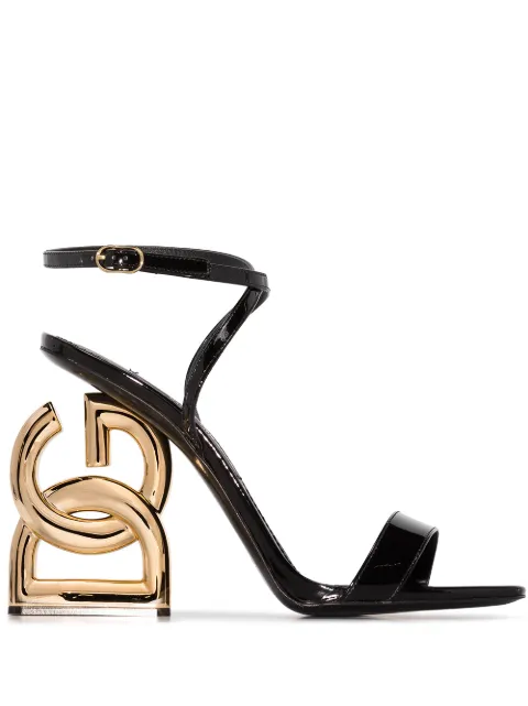 Dolce & Gabbana DG Pop Keira 105mm sandals Black CR1175A1471