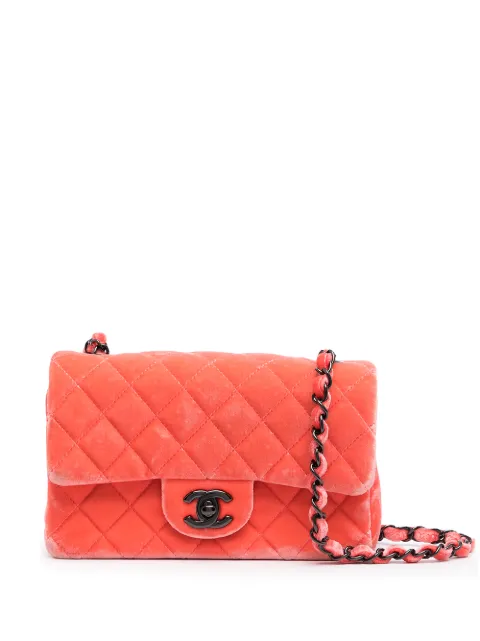 CHANEL Pre-Owned 2015 velvet Classic Flap shoulder bag Pink 20325445