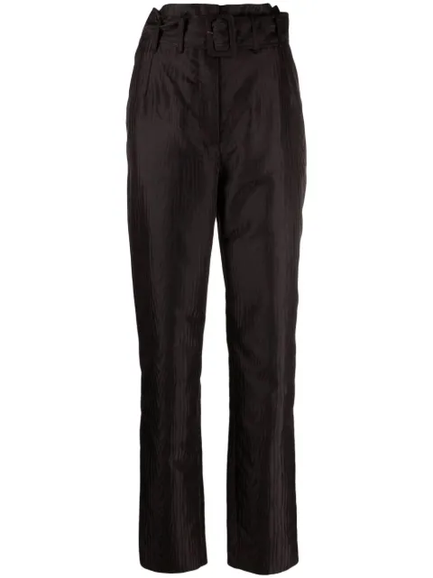 ROTATE BIRGER CHRISTENSEN high-waist belted trousers Black RT134