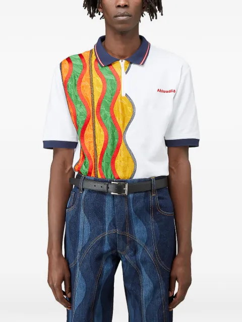 Ahluwalia patterned polo shirt White SS21AH28